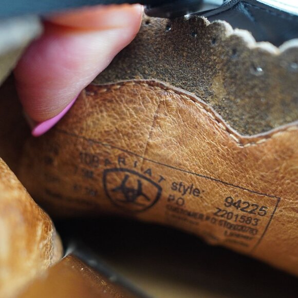 Ariat Brown Leather Western Slip-On Clogs‎ Size 10B Style 94225 - Picture 11 of 11